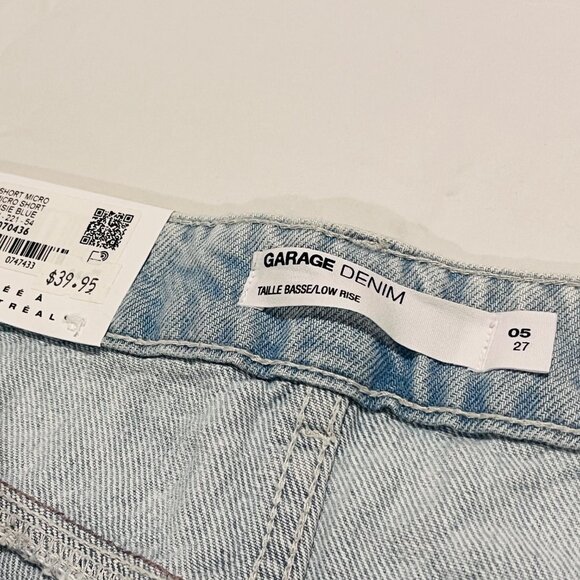 Garage Denim Low Rise Distressed Shorts Size 27 NWT - Picture 5 of 5
